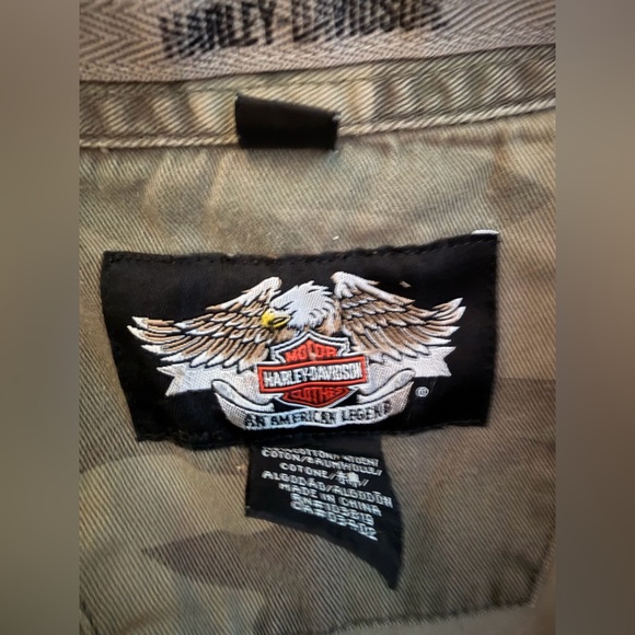 Harley-Davidson Olive Camo unisex Sleeveless Shirt size Medium - Picture 7 of 8